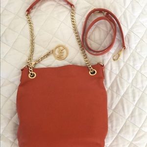 Micheal Kors orange leather bag